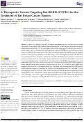 Cover page: A Therapeutic Vaccine Targeting Rat BORIS (CTCFL) for the Treatment of Rat Breast Cancer Tumors