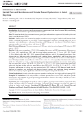 Cover page: Genital Pain and Numbness and Female Sexual Dysfunction in Adult Bicyclists