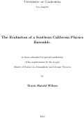 Cover page: The Evaluation of a Southern California Physics Ensemble
