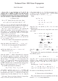 Cover page: Technical Note: INS Noise Propagation