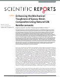 Cover page: Enhancing the Mechanical Toughness of Epoxy-Resin Composites Using Natural Silk Reinforcements