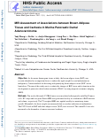 Cover page: MRI Assessment of Associations between Brown Adipose Tissue and Cachexia in Murine Pancreatic Ductal Adenocarcinoma