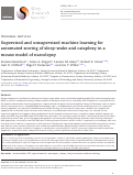 Cover page: Supervised and unsupervised machine learning for automated scoring of sleep-wake and cataplexy in a mouse model of narcolepsy.