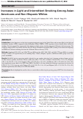 Cover page: Increases in light and intermittent smoking among Asian Americans and non-Hispanic Whites.