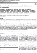 Cover page: Consensus-based technical recommendations for clinical translation of renal BOLD MRI