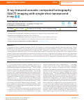 Cover page: X-ray-induced acoustic computed tomography (XACT) imaging with single-shot nanosecond x-ray