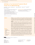 Cover page: Validation of an Automated Symptom-Based Triage Tool in Ophthalmology.