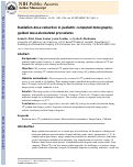 Cover page: Radiation dose reduction in pediatric CT-guided musculoskeletal procedures