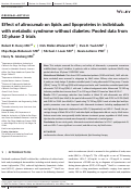 Cover page: Effect of alirocumab on lipids and lipoproteins in individuals with metabolic syndrome without diabetes: Pooled data from 10 phase 3 trials