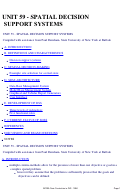 Cover page: Unit 59 - Spatial Decision Support Systems
