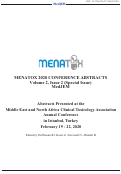 Cover page: MENATOX 2020 CONFERENCE ABSTRACTS
