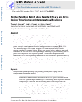 Cover page: Positive parenting, beliefs about parental efficacy, and active coping: three sources of intergenerational resilience.