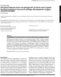 Cover page: Interplay between bone morphogenetic proteins and cognate binding proteins in bone and cartilage development: noggin, chordin and DAN