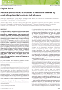 Cover page: Petunia hybrida PDR2 is involved in herbivore defense by controlling steroidal contents in trichomes