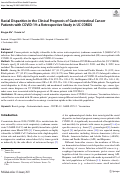 Cover page: Racial Disparities in the Clinical Prognosis of Gastrointestinal Cancer Patients with COVID-19: a Retrospective Study in UC CORDS