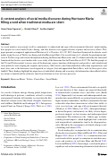 Cover page of A content analysis of social media discourse during Hurricane María: filling a void when traditional media are silent