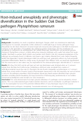 Cover page: Host-induced aneuploidy and phenotypic diversification in the Sudden Oak Death pathogen Phytophthora ramorum