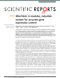 Cover page: RiboTALE: A modular, inducible system for accurate gene expression control.