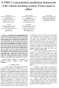 Cover page: A PM2.5 concentration prediction framework with vehicle tracking system: From cause to effect