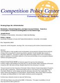 Cover page: Modularity, Vertical Integration, and Open Access Policies:  Towards a Convergence of Antitrust and Regulation in the Internet Age