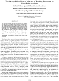 Cover page: The Stroop Effect From a Mixture of Reading Processes: AFixed-Point Analysis