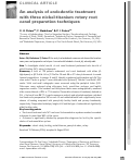 Cover page: An analysis of endodontic treatment with three nickel-titanium rotary root canal preparation techniques