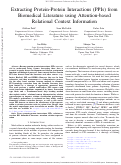 Cover page: Extracting Protein-Protein Interactions (PPIs) from Biomedical Literature using Attention-based Relational Context Information