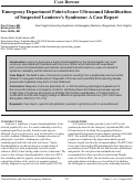 Cover page: Emergency Department Point-of-care Ultrasound Identification of Suspected Lemierre’s Syndrome: A Case Report