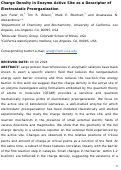 Cover page: Charge Density in Enzyme Active Site as a Descriptor of Electrostatic Preorganization