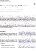 Cover page: Winter and spring atmospheric rivers in High Mountain Asia: climatology, dynamics, and variability