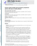 Cover page: Firearm suicide mortality among emergency department patients with physical health problems