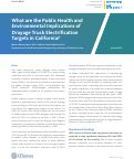 Cover page: What are the Public Health and Environmental Implications of Drayage Truck Electrification Targets in California?