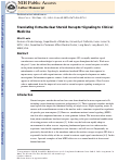 Cover page: Translating Extranuclear Steroid Receptor Signaling to Clinical Medicine