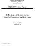 Cover page: Climate Policy: Science, Economics, and Extremes