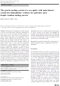 Cover page: The genetic mating system of a sea spider with male-biased sexual size dimorphism: evidence for paternity skew despite random mating success