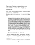 Cover page: Factors affecting neuronal birth and death in the mammalian olfactory epithelium.