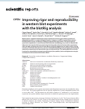 Cover page of Improving rigor and reproducibility in western blot experiments with the blotRig analysis.