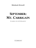 Cover page: September: Mt. Carrigain