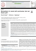 Cover page: Biomarkers in renal cell carcinoma: Are we there yet?