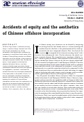 Cover page: Accidents of equity and the aesthetics of Chinese offshore incorporation