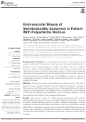 Cover page: Endovascular Biopsy of Vertebrobasilar Aneurysm in Patient With Polyarteritis Nodosa.