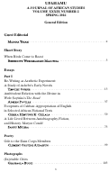 Cover page: Table of Contents