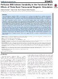 Cover page: Perfusion MRI Indexes Variability in the Functional Brain Effects of Theta-Burst Transcranial Magnetic Stimulation