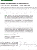 Cover page: Magnetic resonance imaging for lung cancer screen