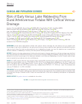 Cover page: Risk of Early Versus Later Rebleeding From Dural Arteriovenous Fistulas With Cortical Venous Drainage