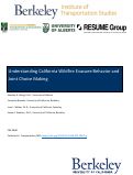 Cover page of Understanding California wildfire evacuee behavior and joint choice making