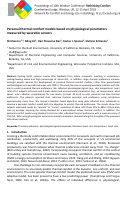 Cover page: Personal thermal comfort models based on physiological parameters measured by wearable sensors