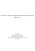 Cover page of The Calculus of Compromise: Analyzing Legislative Behavior in the Shadow of Constant Media Coverage