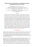 Cover page: Design and characterization of a neutraized-transport experiment for heavy-ion fusion