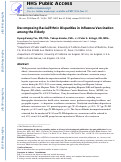 Cover page: Decomposing racial/ethnic disparities in influenza vaccination among the elderly